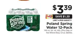 ShopRite Poland Spring Water 12-Pack offer