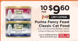 ShopRite Purina Fancy Feast Classic Cat Food offer