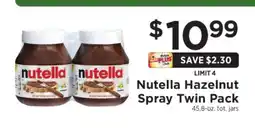 ShopRite Nutella Hazelnut Spray Twin Pack offer