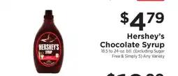 ShopRite Hershey's Chocolate Syrup offer