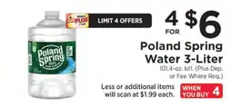 ShopRite Poland Spring Water 3-Liter offer