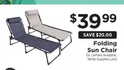 ShopRite Folding Sun Chair offer