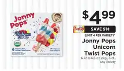 ShopRite Jonny Pops Unicorn Twist Pops offer