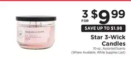 ShopRite Star 3-Wick Candles offer