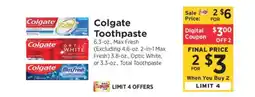 ShopRite Colgate Toothpaste offer