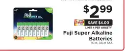 ShopRite Fuji Super Alkaline Batteries offer