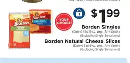 ShopRite Borden Singles or Borden Natural Cheese Slices offer