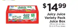 ShopRite Juicy Juice Variety Pack Juice Box offer