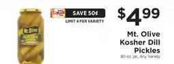 ShopRite Mt. Olive Kosher Dill Pickles offer