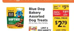 ShopRite Blue Dog Bakery Assorted Dog Treats offer