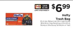 ShopRite Hefty Trash Bag offer