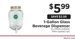ShopRite 1-Gallon Glass Beverage Dispenser offer