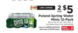 ShopRite Poland Spring Water Minis 12-Pack offer