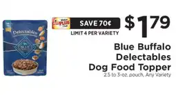 ShopRite Blue Buffalo Delectables Dog Food Topper offer