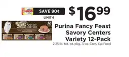 ShopRite Purina Fancy Feast Savory Centers Variety 12-Pack offer