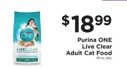 ShopRite Purina ONE Live Clear Adult Cat Food offer