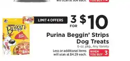 ShopRite Purina Beggin' Strips Dog Treats offer