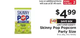 ShopRite Skinny Pop Popcorn Party Size offer