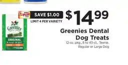 ShopRite Greenies Dental Dog Treats offer