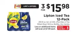 ShopRite Lipton Iced Tea 12-Pack offer
