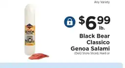 ShopRite Black Bear Classico Genoa Salami offer