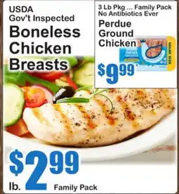 SuperFresh USDA Gov't Inspected Boneless Chicken Breasts offer