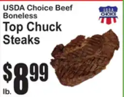 SuperFresh USDA Choice Beef Boneless Top Chuck Steaks offer