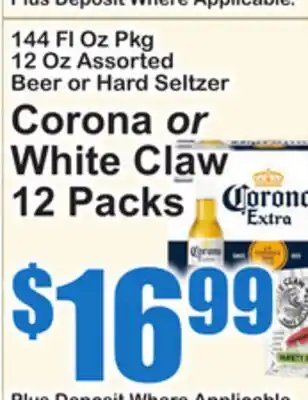 SuperFresh Corona or White Claw 12 Packs offer