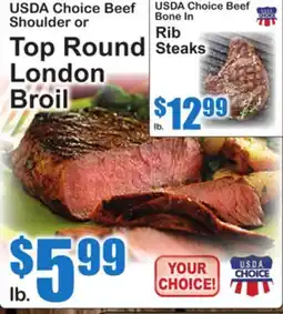 SuperFresh USDA Choice Beef Shoulder or Top Round London Broil offer