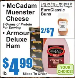 SuperFresh • McCadam Muenster Cheese • Armour Deluxe Ham offer