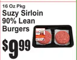 SuperFresh Suzy Sirloin 90% Lean Burgers offer