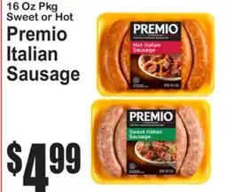 SuperFresh 16 Oz Pkg Sweet or Hot Premio Italian Sausage offer