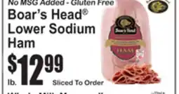 SuperFresh Boar's Head Lower Sodium Ham offer