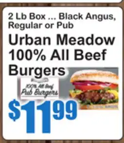 SuperFresh Urban Meadow 100% All Beef Burgers offer