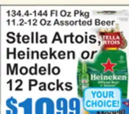 SuperFresh Stella Artois, Heineken or Modelo 12 Packs offer