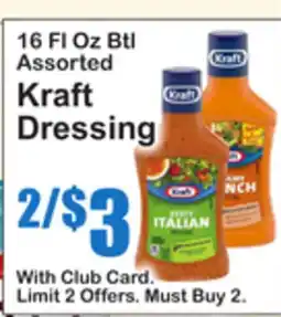 SuperFresh 16 Fl Oz Btl Assorted Kraft Dressing offer