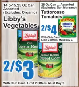 SuperFresh Libby's Vegetables, Tuttorusso Tomatoes offer
