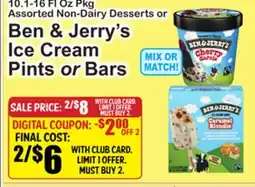 SuperFresh Ben & Jerry's Ice Cream Pints or Bars offer