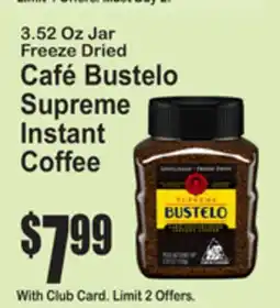 SuperFresh Freeze Dried Café Bustelo Supreme Instant Coffee offer