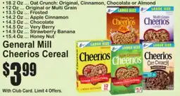 SuperFresh General Mill Cheerios Cereal offer