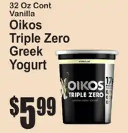 SuperFresh Oikos Triple Zero Greek Yogurt offer