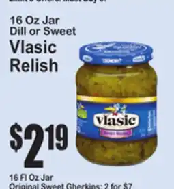 SuperFresh 16 Oz Jar Dill or Sweet Vlasic Relish offer
