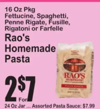 SuperFresh Rao's Homemade Pasta offer