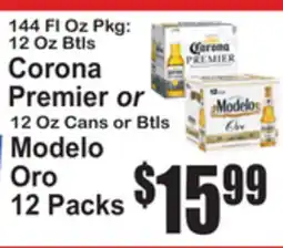 SuperFresh Corona Premier or Modelo Oro offer