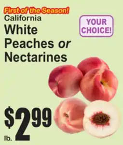 SuperFresh First of the Season! California White Peaches or Nectarines offer