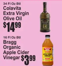 SuperFresh 34 Fl Oz Btl Colavita Extra Virgin Olive Oil, 16 Fl Oz Btl Bragg Organic Apple Cider Vinegar offer