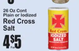 SuperFresh 26 Oz Cont Plain or Iodized Red Cross Salt offer