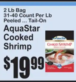 SuperFresh 2 Lb Bag 31-40 Count Per Lb Peeled ... Tail-On AquaStar Cooked Shrimp offer