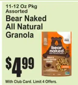 SuperFresh 11-12 Oz Pkg Assorted Bear Naked All Natural Granola offer