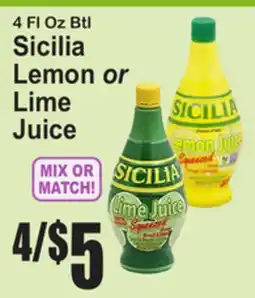 SuperFresh 4 Fl Oz Btl Sicilia Lemon or Lime Juice offer